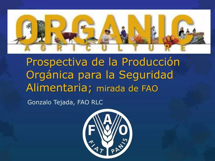 prospectiva de la producci n org nica para la seguridad alimentaria mirada de fao