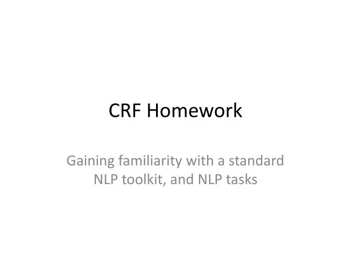 crf homework