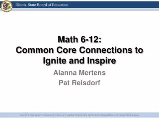 Math 6-12: Common Core Connections to Ignite and Inspire