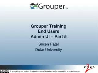 Grouper Training End Users Admin UI – Part 5