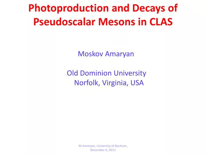 photoproduction and decays of pseudoscalar mesons in clas
