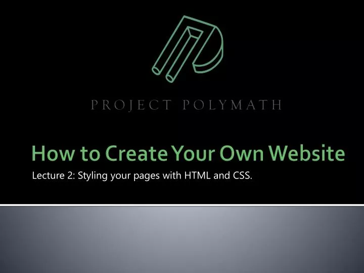 lecture 2 styling your pages with html and css
