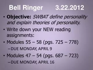 Bell Ringer			3.22.2012