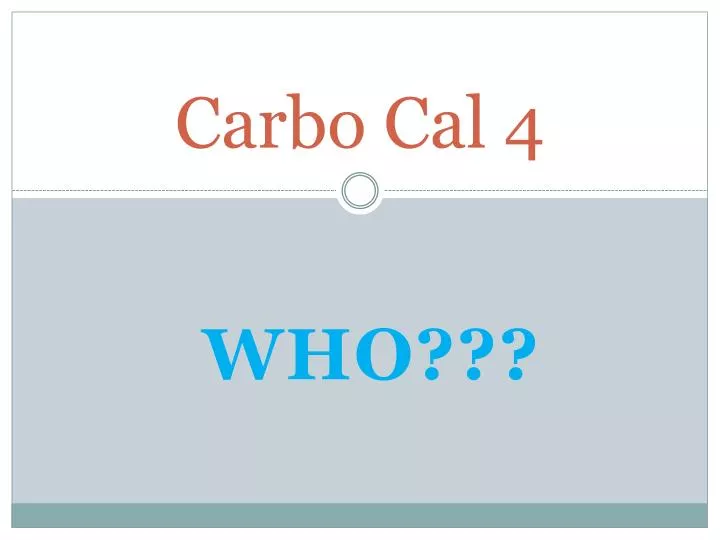 carbo cal 4