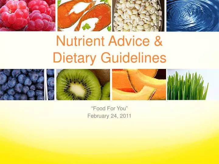 nutrient advice dietary guidelines