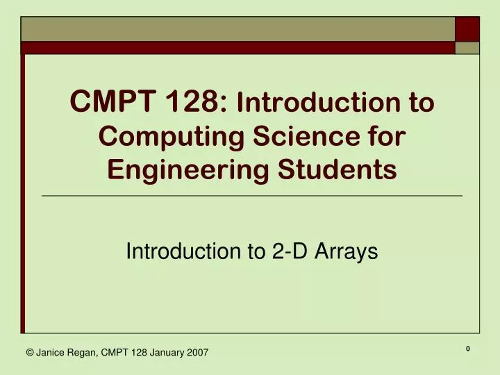cmpt 128 introduction to computing science for engineering students