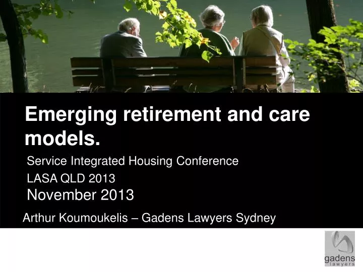 emerging retirement and care models