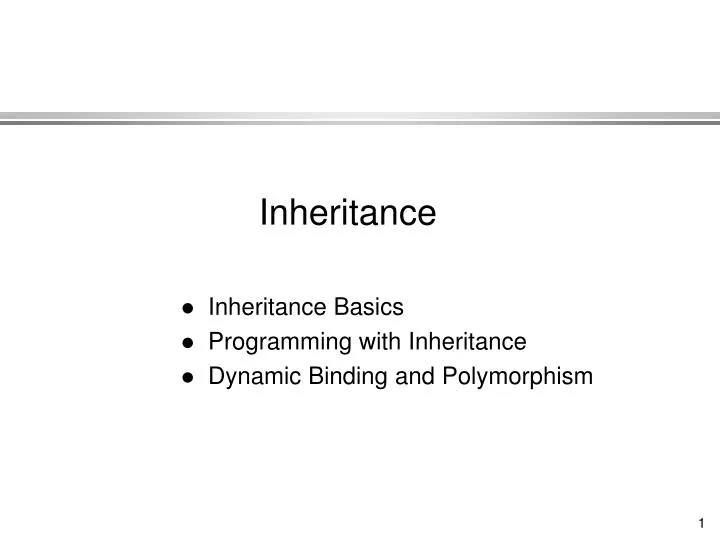 inheritance basics programming with inheritance dynamic binding and polymorphism
