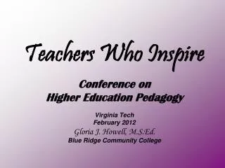 Teachers Who Inspire