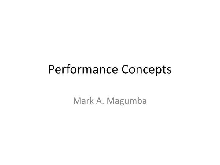 performance concepts