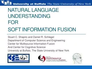 Natural Language Understanding for Soft Information Fusion