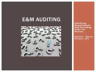 E&amp;M Auditing