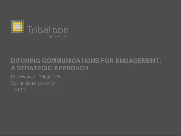 ditching communications for engagement a strategic approach