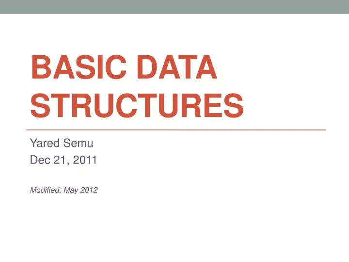 basic data structures