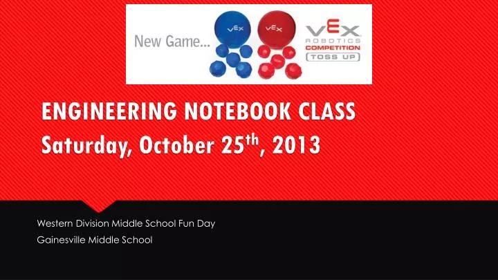 engineering notebook class saturday october 25 th 2013