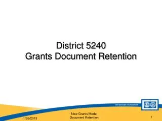 District 5240 Grants Document Retention