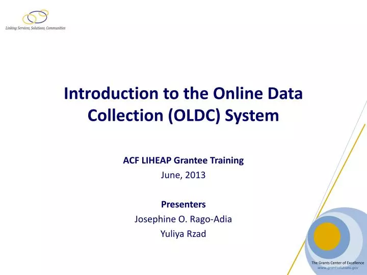 introduction to the online data collection oldc system