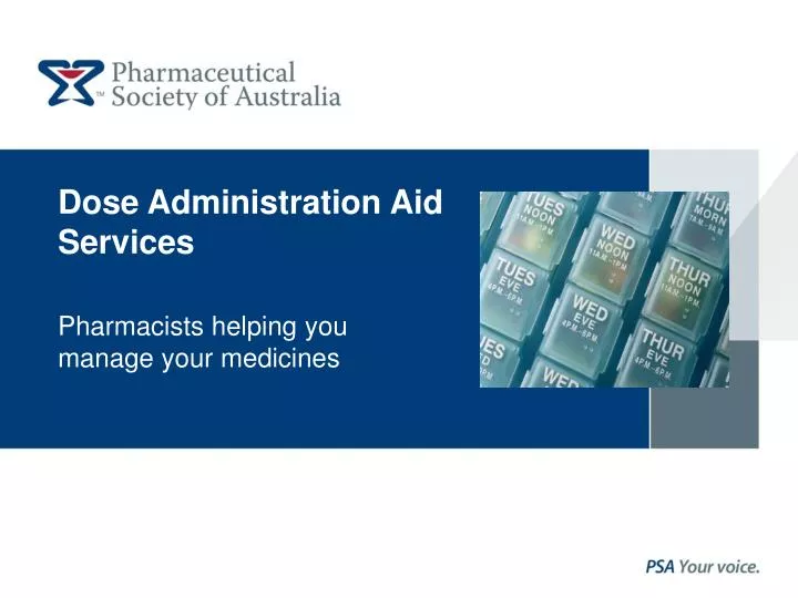 dose administration aid services