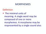 MORPHEMES - slide 1
