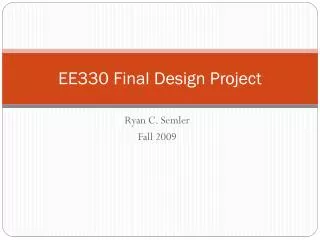 EE330 Final Design Project