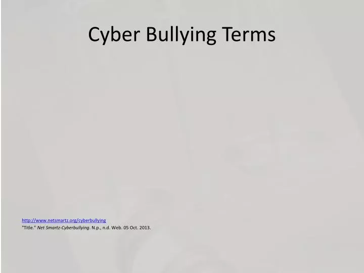 cyber bullying terms