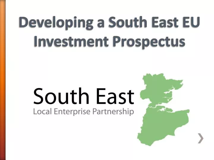developing a south east eu investment prospectus