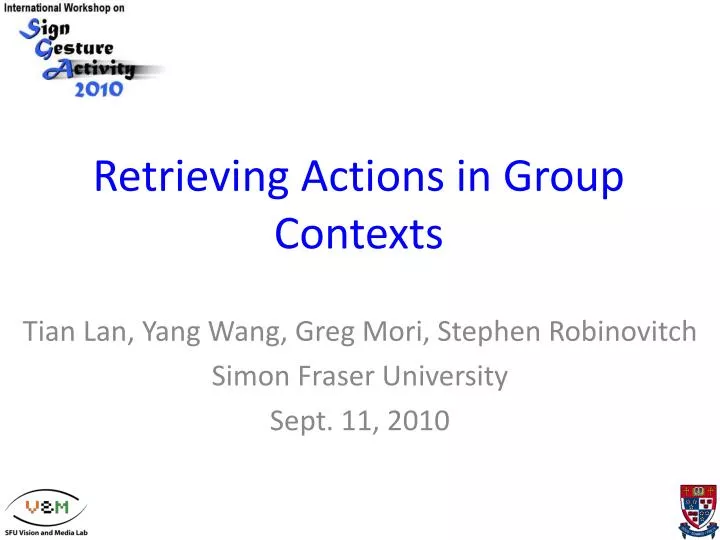retrieving actions in group contexts