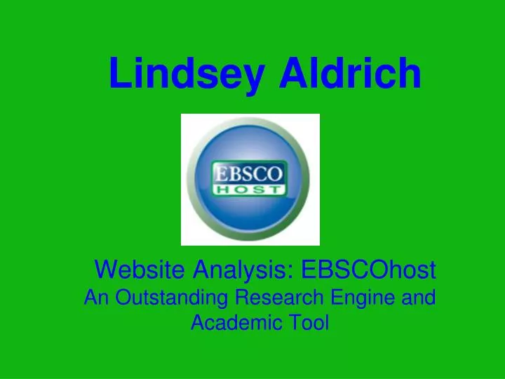 lindsey aldrich