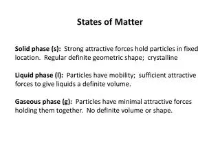 states of matter