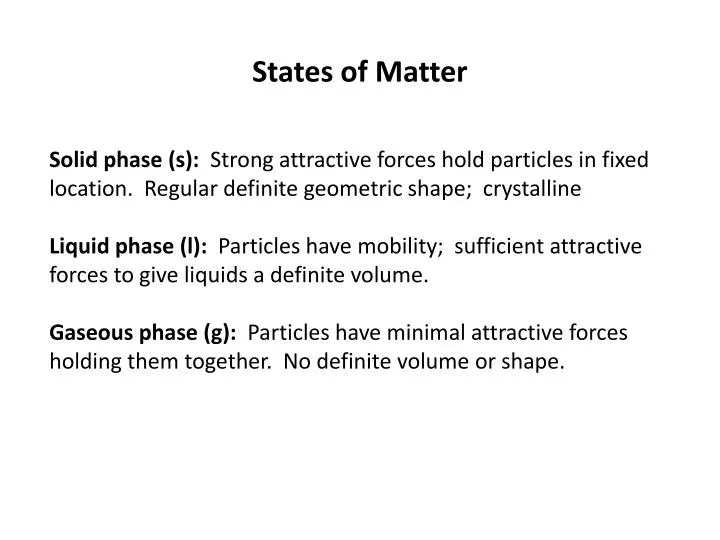 states of matter