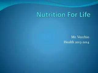 nutrition for life