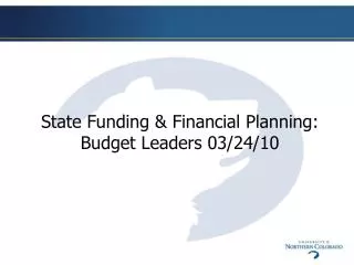 State Funding &amp; Financial Planning: Budget Leaders 03/24/10