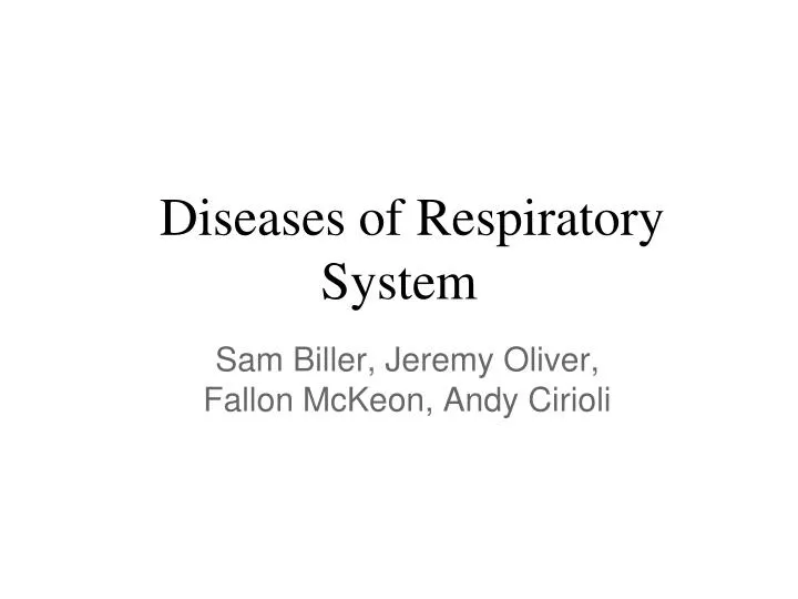 diseases of respiratory system