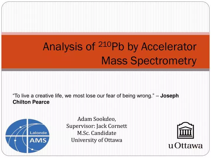 analysis of 210 pb by accelerator mass spectrometry