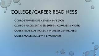 College/Career readiness