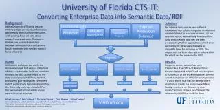 University of Florida CTS-IT: Converting Enterprise Data into Semantic Data/RDF