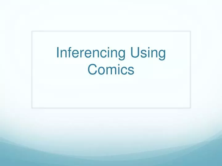 inferencing using comics