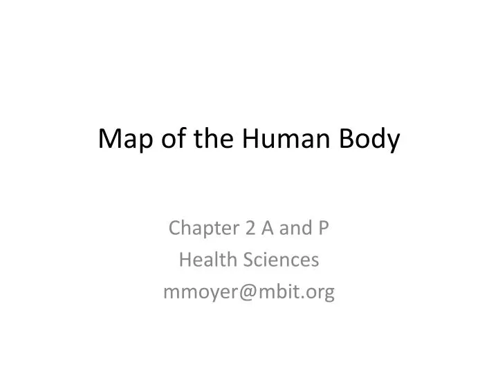 map of the human body