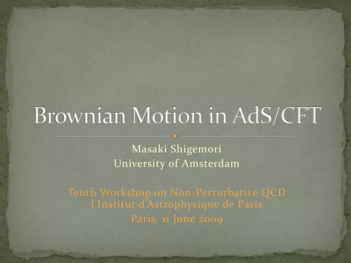 brownian motion in ads cft