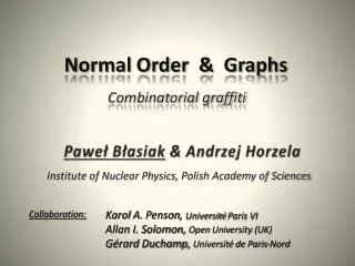 Normal Order &amp; Graphs