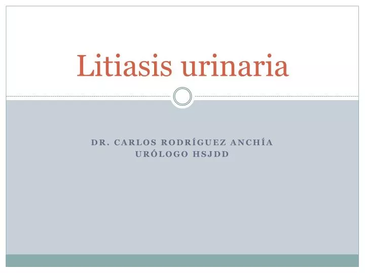 litiasis urinaria