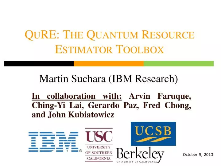 qure the quantum resource estimator toolbox