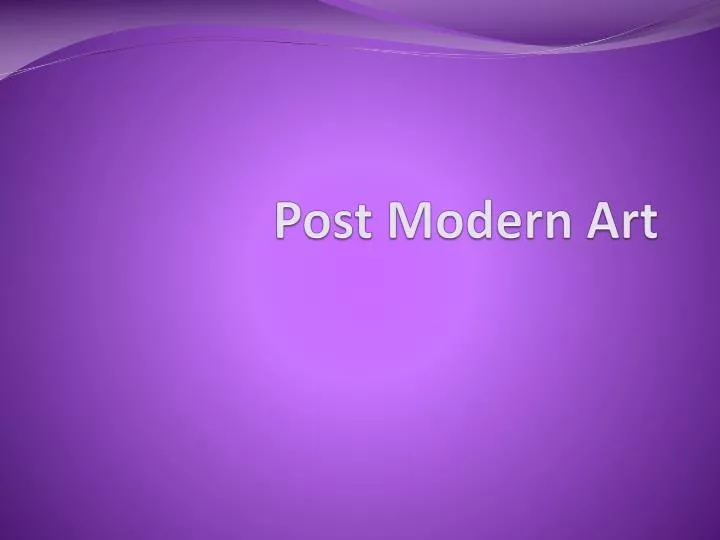 post modern art