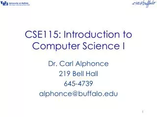CSE115: Introduction to Computer Science I