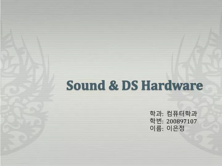 sound ds hardware