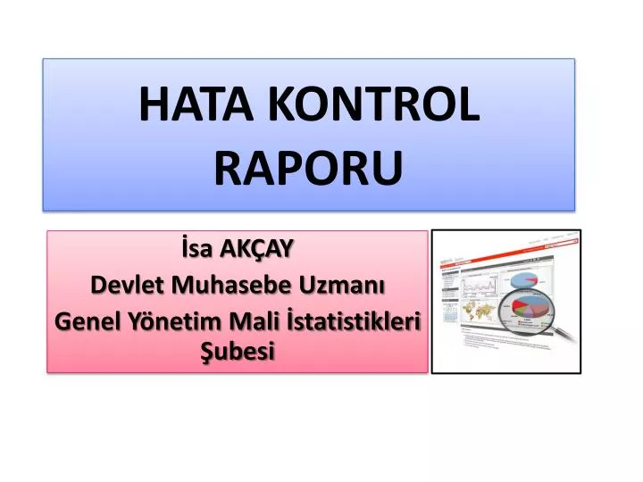 hata kontrol raporu