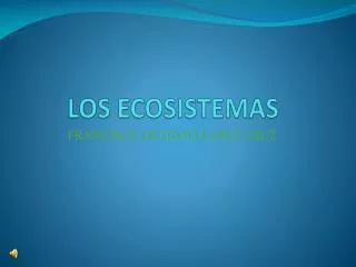 los ecosistemas