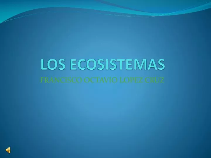 los ecosistemas