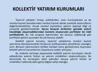 kollekt f yatirim kurumlari