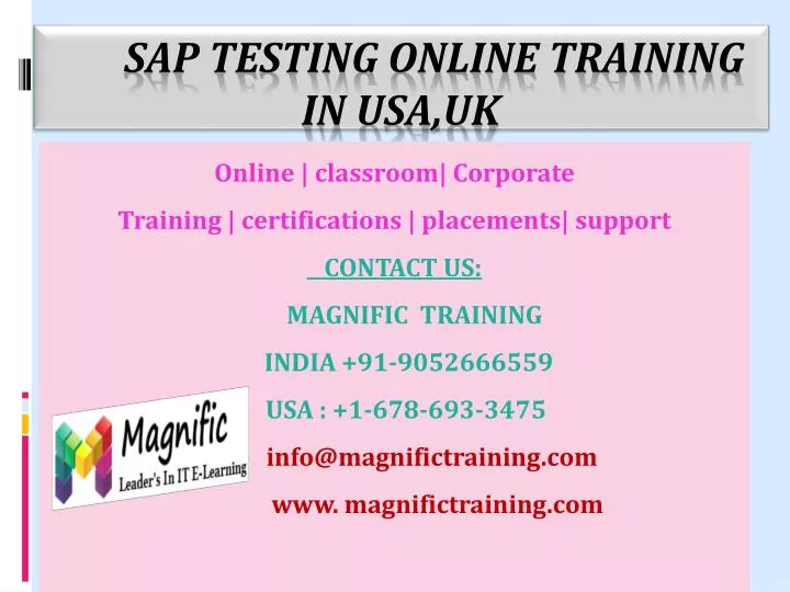 sap testing online training in usa uk